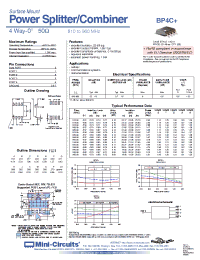 Datasheet BP4C+ manufacturer Mini-Circuits